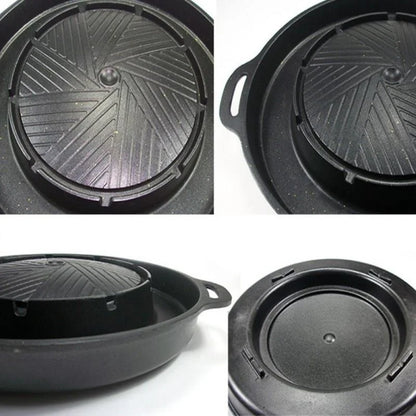 Korean Round BBQ Grill Pans Hotpot Shabu One Pot Smokeless  Barbecue Grill Hotpot Non Stick Aluminum Kitchen Cooking Tools