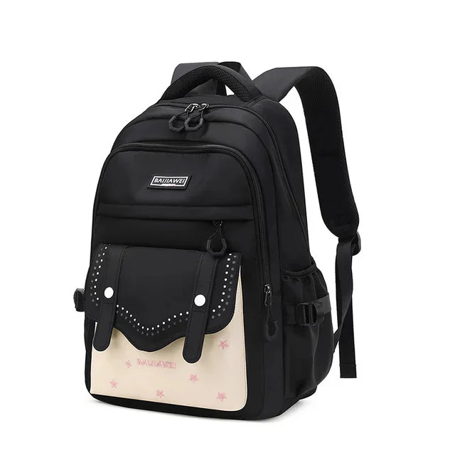 Korean Style Daily Backpack For Women Packsack Waterproof nylon Fabric Travel Backpacks Girls School Bag Teenagers Casual Bags