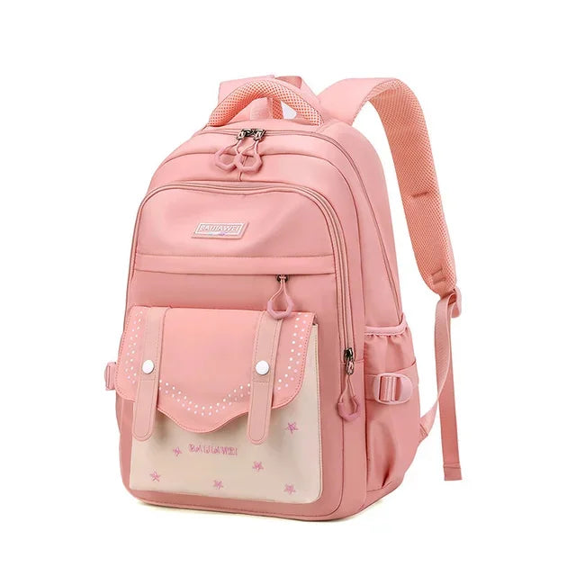 Korean Style Daily Backpack For Women Packsack Waterproof nylon Fabric Travel Backpacks Girls School Bag Teenagers Casual Bags