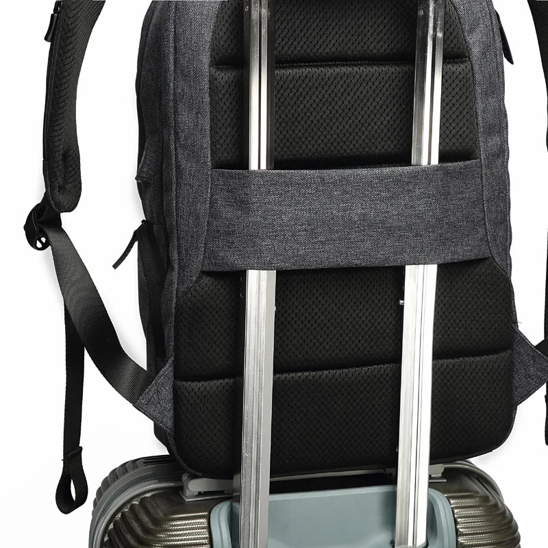 Korean Style Female Bags Men's Fashion Laptop Backpack USB Port Back Pack Leisure Teenage Office Work Multifunctional School Bag