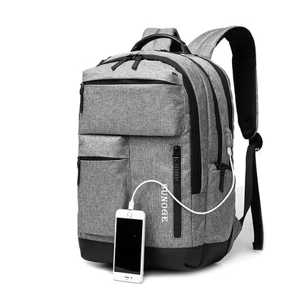 Korean Style Female Bags Men's Fashion Laptop Backpack USB Port Back Pack Leisure Teenage Office Work Multifunctional School Bag