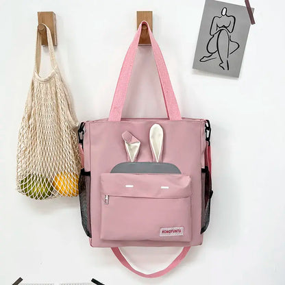 Korean Style Girl Lolita Shoulder Bags Students Cute Rabbit Ears Doll Itabag MessengerBags HandBags Mochilas Coreanas