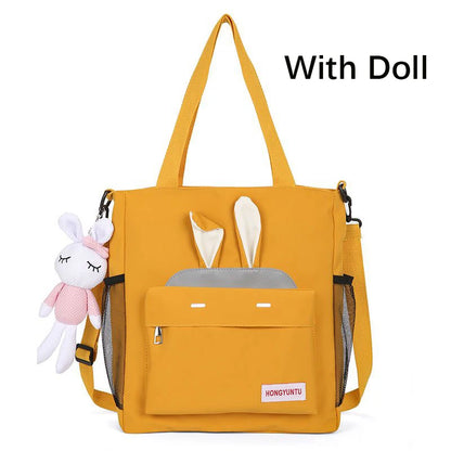 Korean Style Girl Lolita Shoulder Bags Students Cute Rabbit Ears Doll Itabag MessengerBags HandBags Mochilas Coreanas