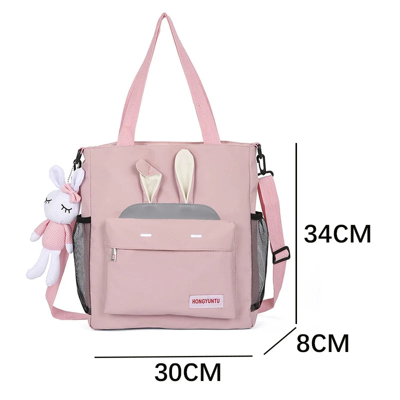 Korean Style Girl Lolita Shoulder Bags Students Cute Rabbit Ears Doll Itabag MessengerBags HandBags Mochilas Coreanas