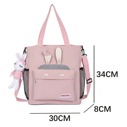 Korean Style Girl Lolita Shoulder Bags Students Cute Rabbit Ears Doll Itabag MessengerBags HandBags Mochilas Coreanas