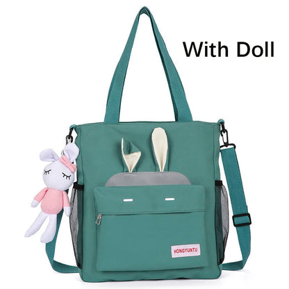 Korean Style Girl Lolita Shoulder Bags Students Cute Rabbit Ears Doll Itabag MessengerBags HandBags Mochilas Coreanas
