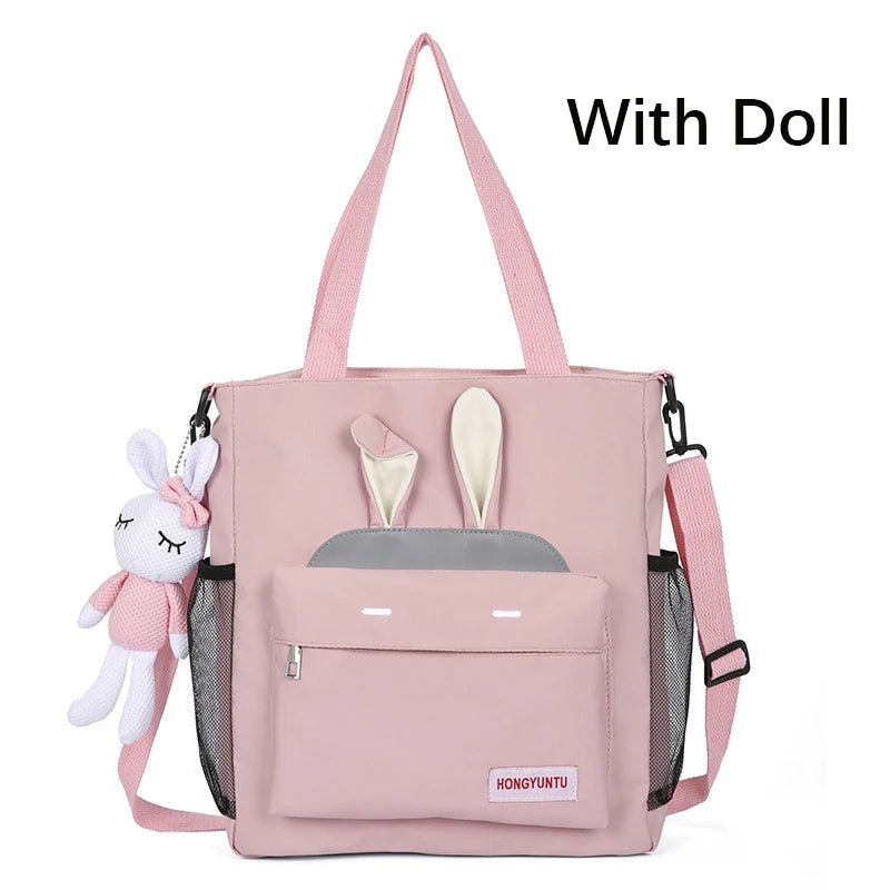 Korean Style Girl Lolita Shoulder Bags Students Cute Rabbit Ears Doll Itabag MessengerBags HandBags Mochilas Coreanas