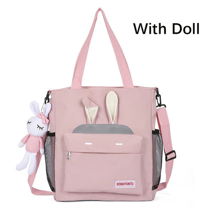 Korean Style Girl Lolita Shoulder Bags Students Cute Rabbit Ears Doll Itabag MessengerBags HandBags Mochilas Coreanas