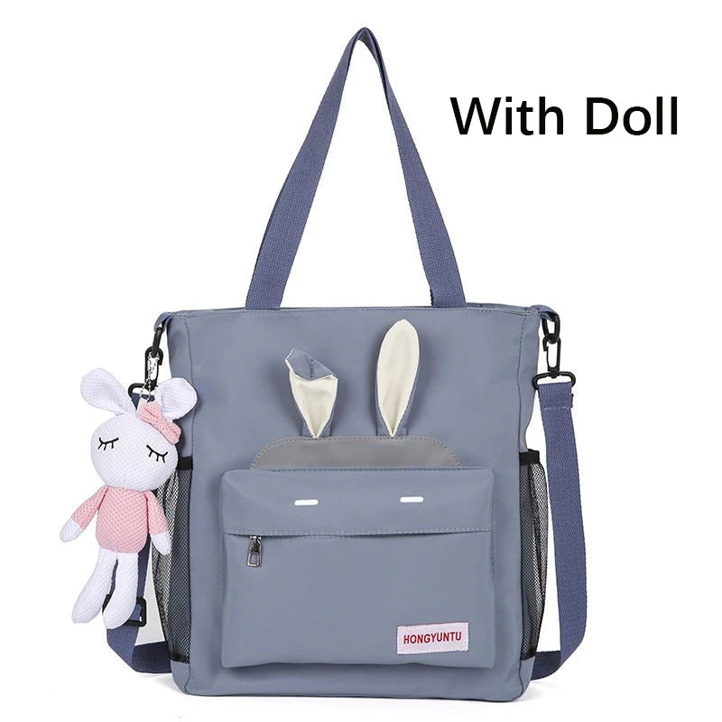 Korean Style Girl Lolita Shoulder Bags Students Cute Rabbit Ears Doll Itabag MessengerBags HandBags Mochilas Coreanas