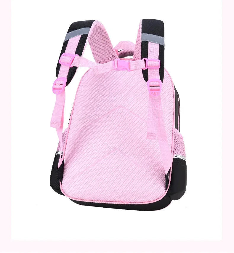 Korean Style Girls Backpacks Primary School Bag Kids Satchels PU Leather Cute Cat Orthopaedic Waterproof Backpack Child Knapsack