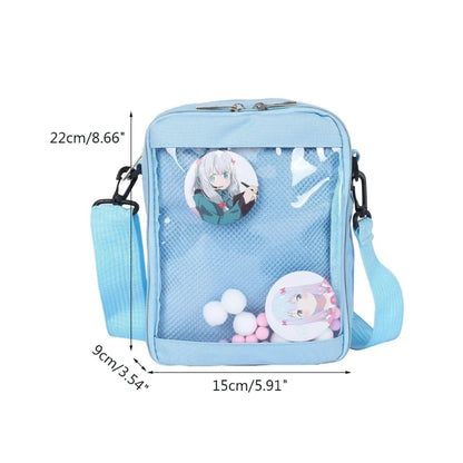 Korean Style Messenger Bag for Women JK Shoulder Bag Girl Clear Crossbody Bag