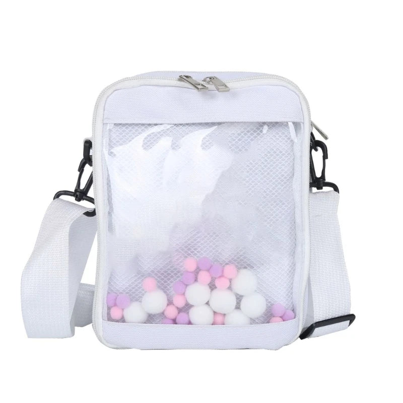 Korean Style Messenger Bag for Women JK Shoulder Bag Girl Clear Crossbody Bag