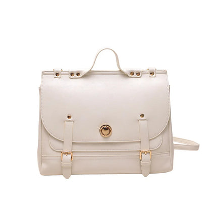 Korean Style Women Backpacks Handbags Female Girl Business Metal Lock ShoulderBags Laptop Bags