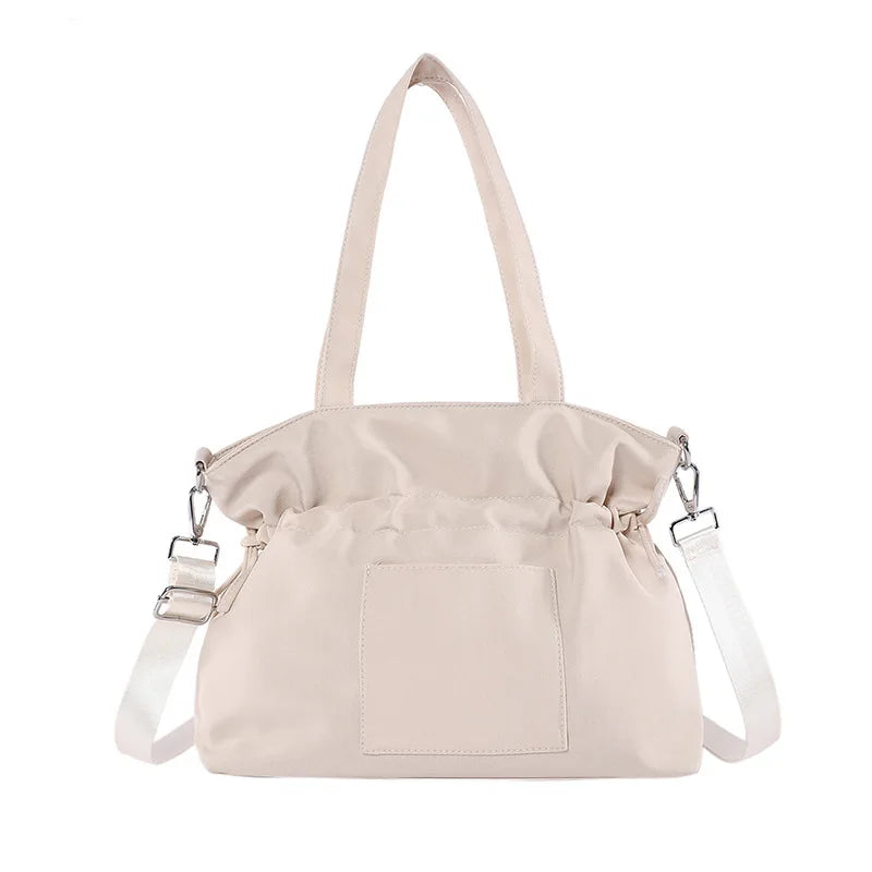 Korean Style Women Minimalist Shoulder Bags Briefcases OL Students Drawstring High Capacity Office HandBags Totes