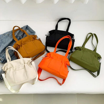 Korean Style Women Minimalist Shoulder Bags Briefcases OL Students Drawstring High Capacity Office HandBags Totes