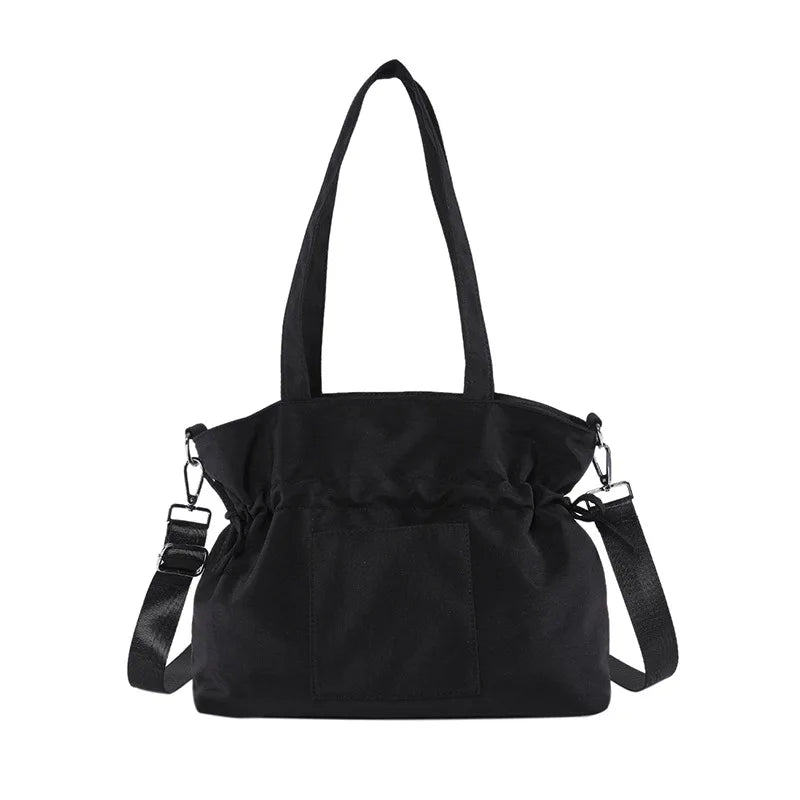 Korean Style Women Minimalist Shoulder Bags Briefcases OL Students Drawstring High Capacity Office HandBags Totes