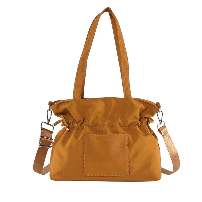 Korean Style Women Minimalist Shoulder Bags Briefcases OL Students Drawstring High Capacity Office HandBags Totes