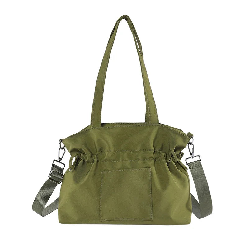 Korean Style Women Minimalist Shoulder Bags Briefcases OL Students Drawstring High Capacity Office HandBags Totes