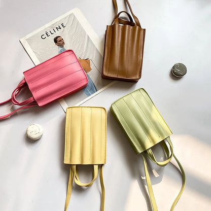 Korean Style Women's Handbags Fashion Mini Mobile Phone Bag Purse Female Messenger Bags Luxury Designer Hand Bags Bolsa Feminina