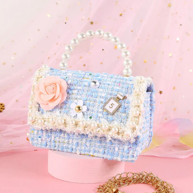 Korean Women Mini Handbags Tote Cute Pearl Messenger Bag Girl Small Coin Wallet Pouch Girls Party Hand Bag Purse