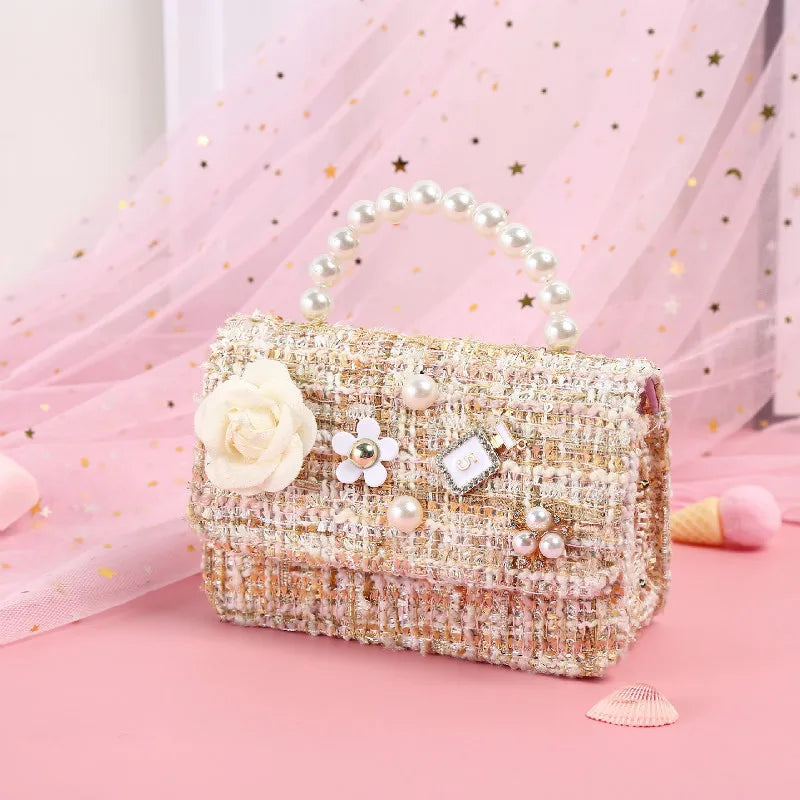 Korean Women Mini Handbags Tote Cute Pearl Messenger Bag Girl Small Coin Wallet Pouch Girls Party Hand Bag Purse