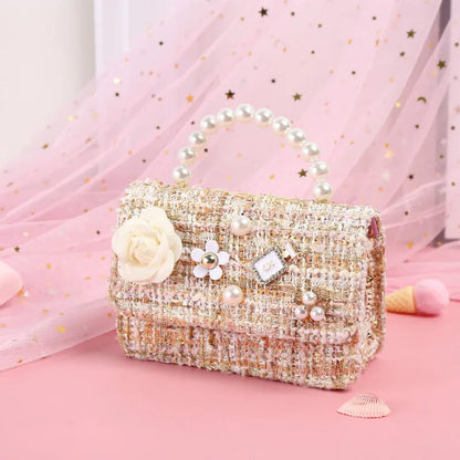 Korean Women Mini Handbags Tote Cute Pearl Messenger Bag Girl Small Coin Wallet Pouch Girls Party Hand Bag Purse