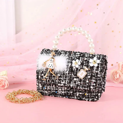 Korean Women Mini Handbags Tote Cute Pearl Messenger Bag Girl Small Coin Wallet Pouch Girls Party Hand Bag Purse