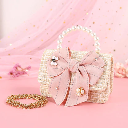 Korean Women Mini Handbags Tote Cute Pearl Messenger Bag Girl Small Coin Wallet Pouch Girls Party Hand Bag Purse
