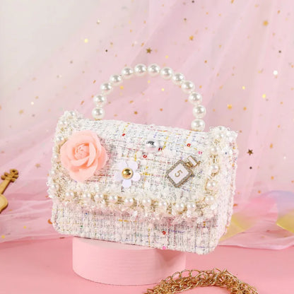Korean Women Mini Handbags Tote Cute Pearl Messenger Bag Girl Small Coin Wallet Pouch Girls Party Hand Bag Purse
