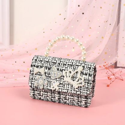 Korean Women Mini Handbags Tote Cute Pearl Messenger Bag Girl Small Coin Wallet Pouch Girls Party Hand Bag Purse
