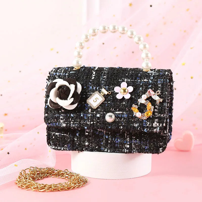 Korean Women Mini Handbags Tote Cute Pearl Messenger Bag Girl Small Coin Wallet Pouch Girls Party Hand Bag Purse