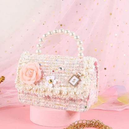 Korean Women Mini Handbags Tote Cute Pearl Messenger Bag Girl Small Coin Wallet Pouch Girls Party Hand Bag Purse