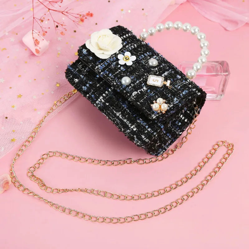 Korean Women Mini Handbags Tote Cute Pearl Messenger Bag Girl Small Coin Wallet Pouch Girls Party Hand Bag Purse