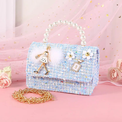 Korean Women Mini Handbags Tote Cute Pearl Messenger Bag Girl Small Coin Wallet Pouch Girls Party Hand Bag Purse