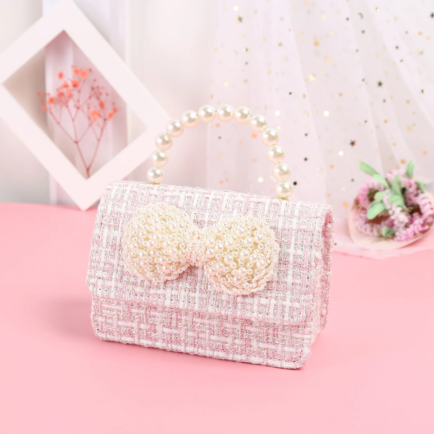 Korean Women Mini Handbags Tote Cute Pearl Messenger Bag Girl Small Coin Wallet Pouch Girls Party Hand Bag Purse
