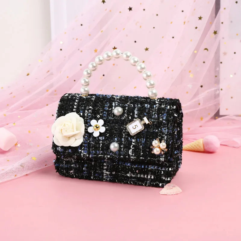 Korean Women Mini Handbags Tote Cute Pearl Messenger Bag Girl Small Coin Wallet Pouch Girls Party Hand Bag Purse