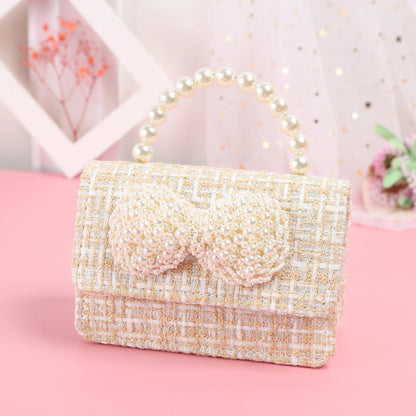 Korean Women Mini Handbags Tote Cute Pearl Messenger Bag Girl Small Coin Wallet Pouch Girls Party Hand Bag Purse