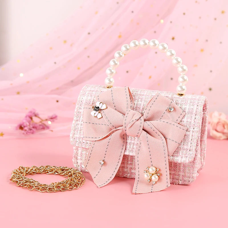 Korean Women Mini Handbags Tote Cute Pearl Messenger Bag Girl Small Coin Wallet Pouch Girls Party Hand Bag Purse