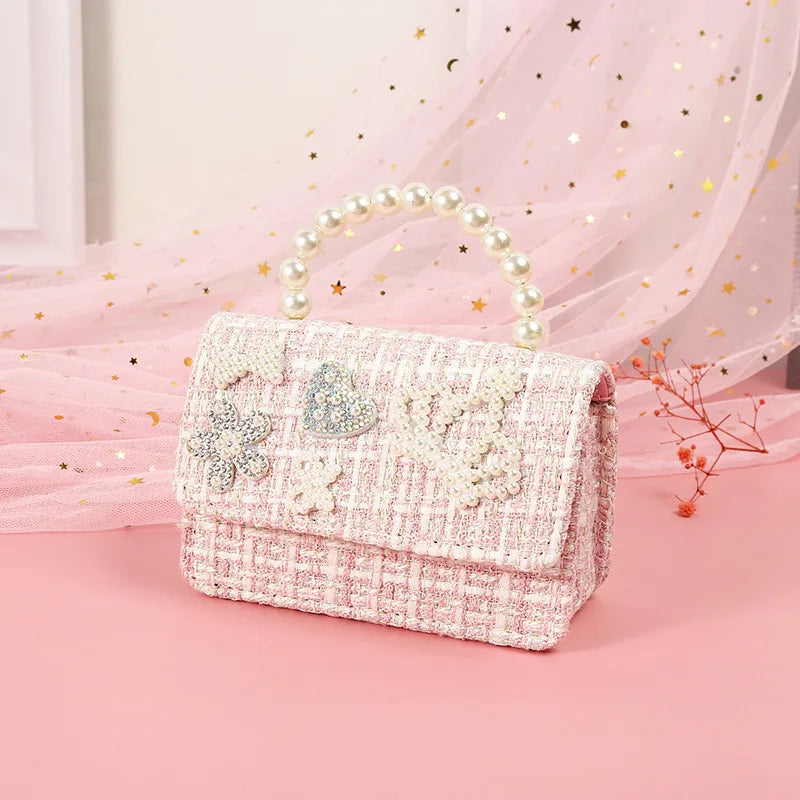 Korean Women Mini Handbags Tote Cute Pearl Messenger Bag Girl Small Coin Wallet Pouch Girls Party Hand Bag Purse