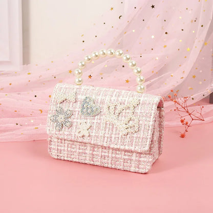 Korean Women Mini Handbags Tote Cute Pearl Messenger Bag Girl Small Coin Wallet Pouch Girls Party Hand Bag Purse
