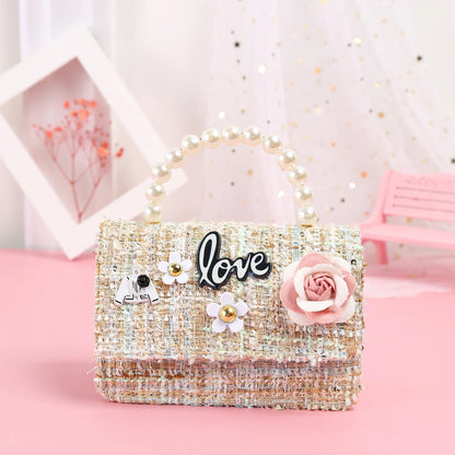 Korean Women Mini Handbags Tote Cute Pearl Messenger Bag Girl Small Coin Wallet Pouch Girls Party Hand Bag Purse