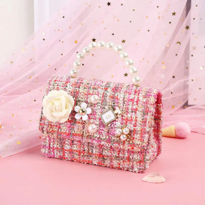Korean Women Mini Handbags Tote Cute Pearl Messenger Bag Girl Small Coin Wallet Pouch Girls Party Hand Bag Purse