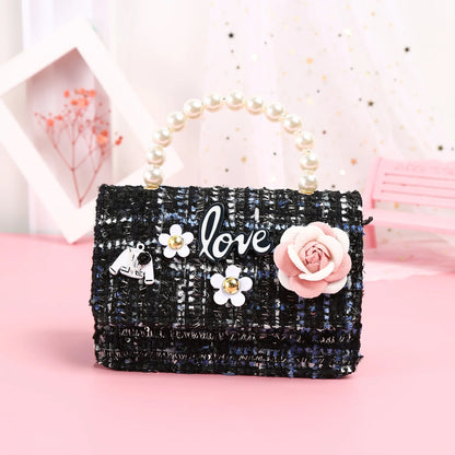 Korean Women Mini Handbags Tote Cute Pearl Messenger Bag Girl Small Coin Wallet Pouch Girls Party Hand Bag Purse