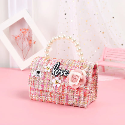 Korean Women Mini Handbags Tote Cute Pearl Messenger Bag Girl Small Coin Wallet Pouch Girls Party Hand Bag Purse