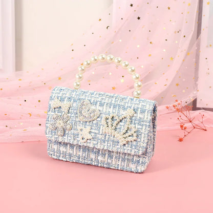 Korean Women Mini Handbags Tote Cute Pearl Messenger Bag Girl Small Coin Wallet Pouch Girls Party Hand Bag Purse