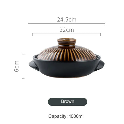 Korean style casserole pottery pot soup pot steamed rice braised chicken rice and heat resistant pot Claypot rice Gas Claypot