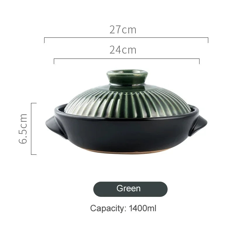 Korean style casserole pottery pot soup pot steamed rice braised chicken rice and heat resistant pot Claypot rice Gas Claypot
