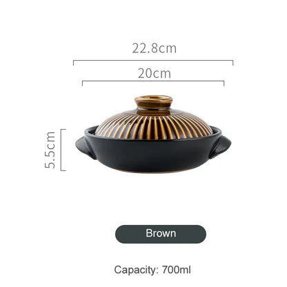 Korean style casserole pottery pot soup pot steamed rice braised chicken rice and heat resistant pot Claypot rice Gas Claypot