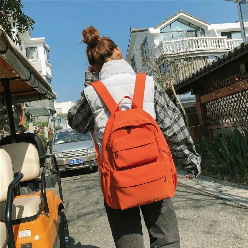 Korean style fashion women's casual college students bag for girls trendy outdoor travel backpack