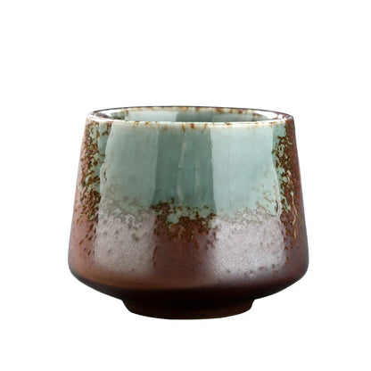 Kung Fu Tea Cup Retro Coffee Cup Japanese-style Porcelain Drinkware Kitchen Dining Bar Home Garden